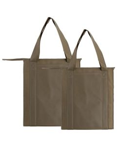 Insulated Reusable Grocery Bags, Khaki
