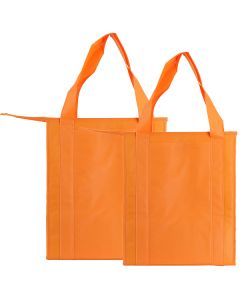 Insulated Reusable Grocery Bags, Orange