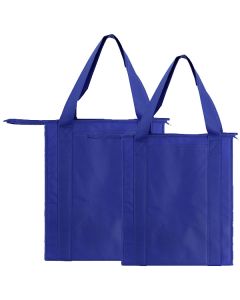 Insulated Reusable Grocery Bags, Royal Blue
