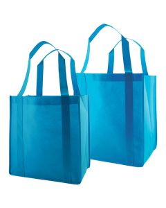 Reusable Grocery Bags, Aqua Blue