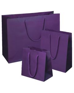 Regal Purple Matte, Euro Bags with Rope Handles