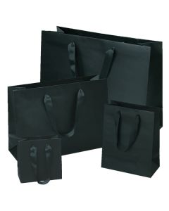 Matte Black, Grosgrain Handle Bags
