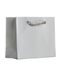 Small Tote Bag, Silver, 5" x 4" x 2"
