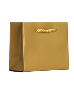 Small Tote Bag, Gold, 5" x 4" x 2"