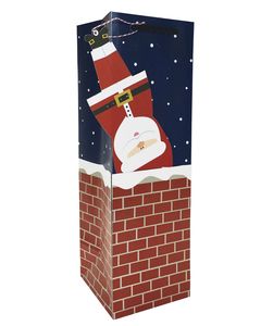 Bottle Tote Bag, Santa's Naughty & Nice Collection, 4.5" x 14" x 4.5"