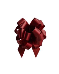 Italian Pom Style Pull Bows, Burgundy, 3-3/4"diameter, 3/4"ribbon