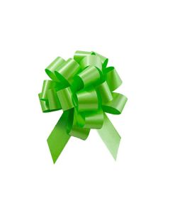 Italian Pom Style Pull Bows, Citrus Green, 3-3/4"diameter, 3/4"ribbon