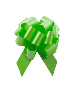 Italian Pom Style Pull Bows, Citrus Green, 4-3/4"diameter, 1-3/16"ribbon