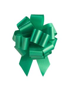 Italian Pom Style Pull Bows, Emerald, 4-3/4"diameter, 1-3/16"ribbon