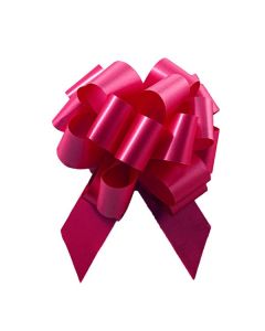 Italian Pom Style Pull Bows, Magenta, 4-3/4"diameter, 1-3/16"ribbon