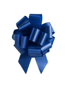 Italian Pom Style Pull Bows, Royal Blue, 4-3/4"diameter, 1-3/16"ribbon