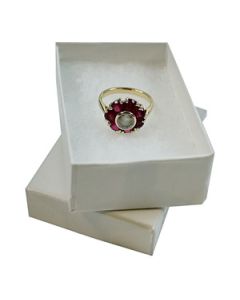 White Swirl Jewelry Boxes, 2-7/16" x 1-5/8" x 13/16"