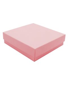 Pink Kraft Jewelry Boxes, 3-1/2" x 3-1/2" x 7/8"