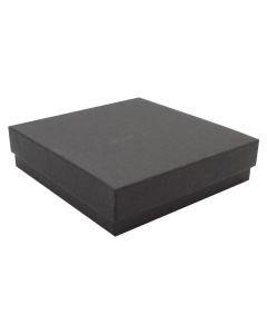Black Kraft Jewelry Boxes, 3-1/2" x 3-1/2" x 7/8"