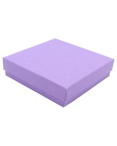 Purple Kraft Jewelry Boxes, 3-1/2" x 3-1/2" x 7/8"