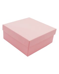 Pink Kraft Jewelry Boxes, 3-1/2" x 3-1/2" x 1-1/2"