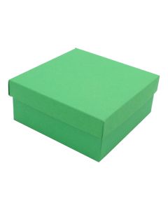 Green Kraft Jewelry Boxes, 3-1/2" x 3-1/2" x 1-1/2"