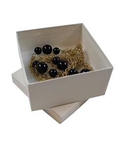 White Swirl Jewelry Boxes, 3-1/2" x 3-1/2" x 1-7/8"