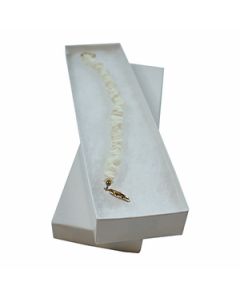 White Swirl Jewelry Boxes, 8" x 2" x 7/8"