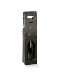 Italian Wine Packaging, 1 Bottle Carrier, "Constellation" Smooth Finish