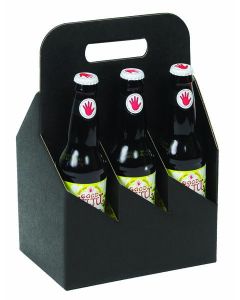 6 Bottle Open Style Bottle Carriers, Black