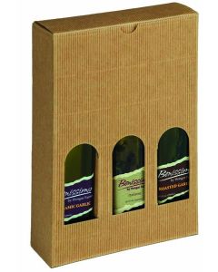 "Textured Rib" Olive Oil / Vinegar Bottle Boxes, Avana, 6-11/16" x 2-3/16" x 9-7/16"