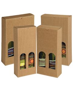 "Textured Rib" Olive Oil / Vinegar Bottle Boxes, Avana