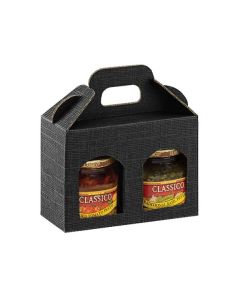 Portavasetti Jar Carriers with Windows, Nero, 6-5/8" x 3-1/8" x 4-11/16"