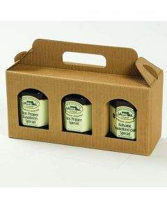 Portavasetti Jar Carriers with Windows, Avana, 9-13/16" x 3-1/8" x 4-11/16"