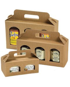 Portavasetti Jar Carriers with Windows, Avana