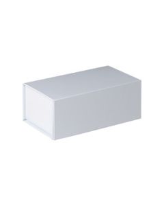 Gift Box Magnet Closure White Gloss, 7.5" x 6" x 3"