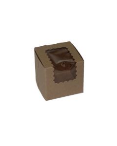 Window Cup Cake Boxes, 4" x 4" x 4"