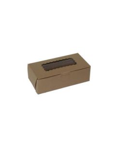Window Cup Cake Boxes, Natural Kraft, 8" x 4" x 2"
