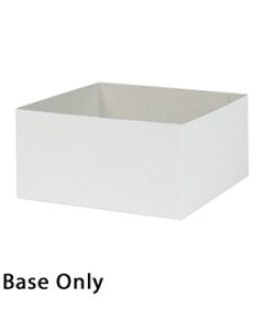 6" x 6" x 3", White Base, Hi Wall 2 Piece Gift Box
