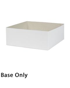 8" x 8" x 3", White Base, Hi Wall 2 Piece Gift Box