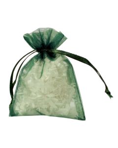 Flat Organza Bags, Hunter Green, 3" x 4"