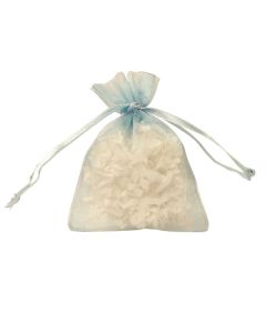 Flat Organza Bags, Light Blue, 3" x 4"