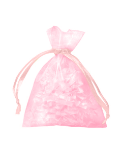 Flat Organza Bags, Light Pink, 3" x 4"