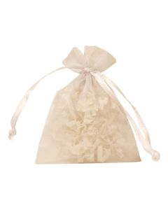 Flat Organza Bags, White, 3" x 4"
