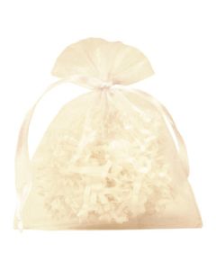 Flat Organza Bags, White, 4" x 5"