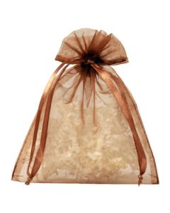 Flat Organza Bags, Copper, 5" x 6"