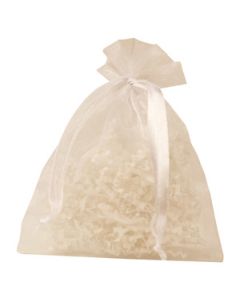 Flat Organza Bags, White, 5" x 6"