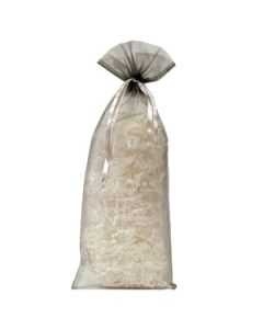Flat Organza Bags, Silver, 6" x 14"