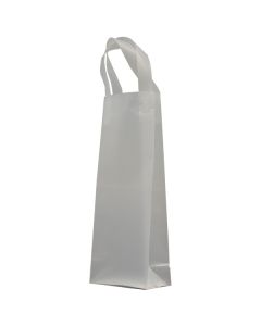 Clear Frosted Shoppers with Loop Handles, 5" x 3" x 13" x 3"