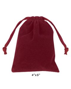 Velvet Bags, Burgundy