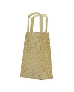 Leopard, Pattern Frosted Shoppers with Handles, 5" x 3" x 8" x 3"