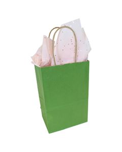 Rainforest Green, Recycled Paper Shopping Bags