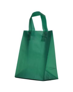 Evergreen Frosted Shoppers with Loop Handles, 8" x 5" x 10" x 5"