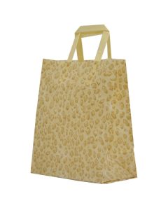 Leopard, Pattern Frosted Shoppers with Handles, 8" x 5" x 10" x 5"