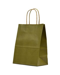 Olive, Recycled Paper Shopping Bags